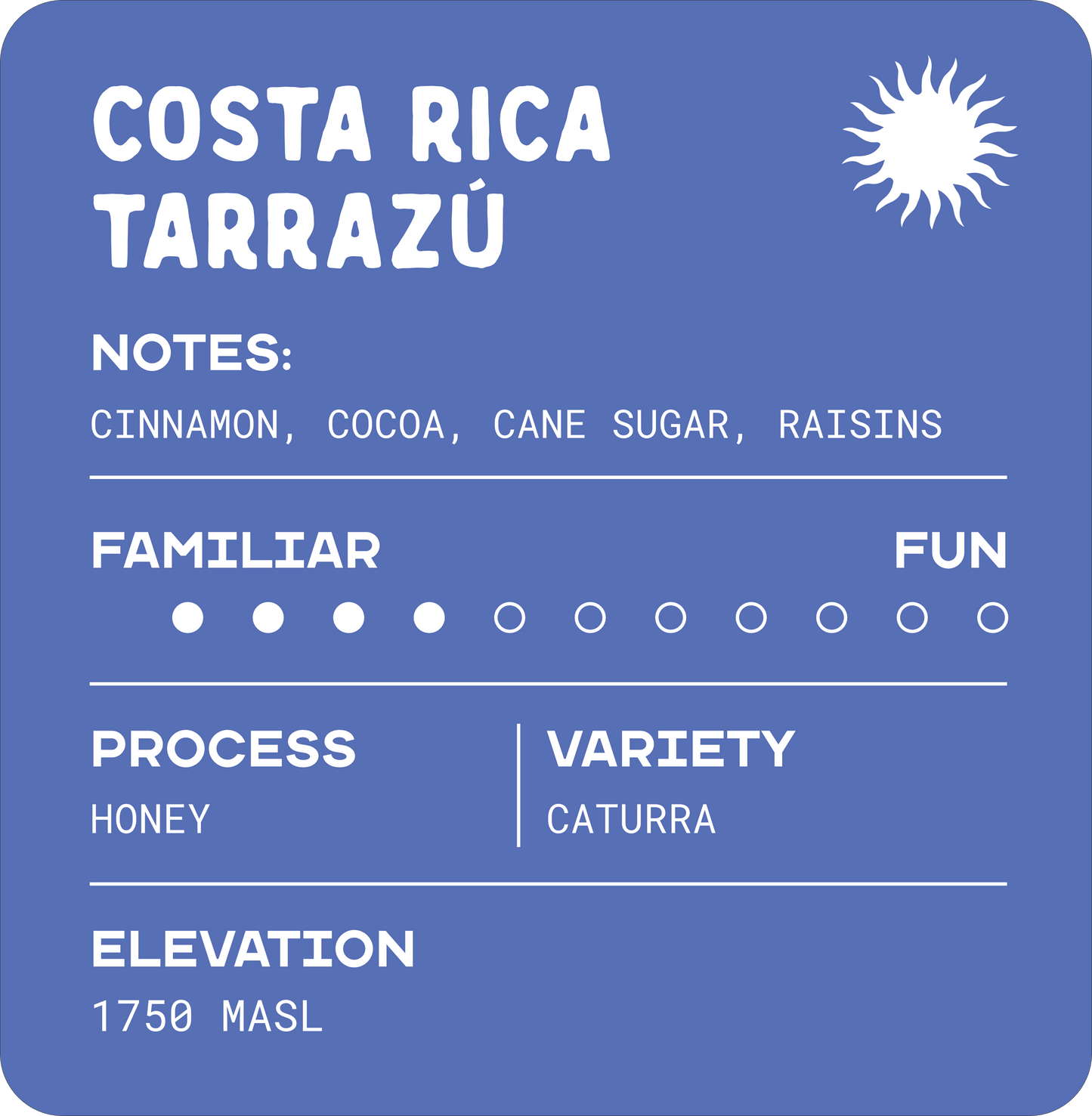Costa Rica Tarrazú Honey