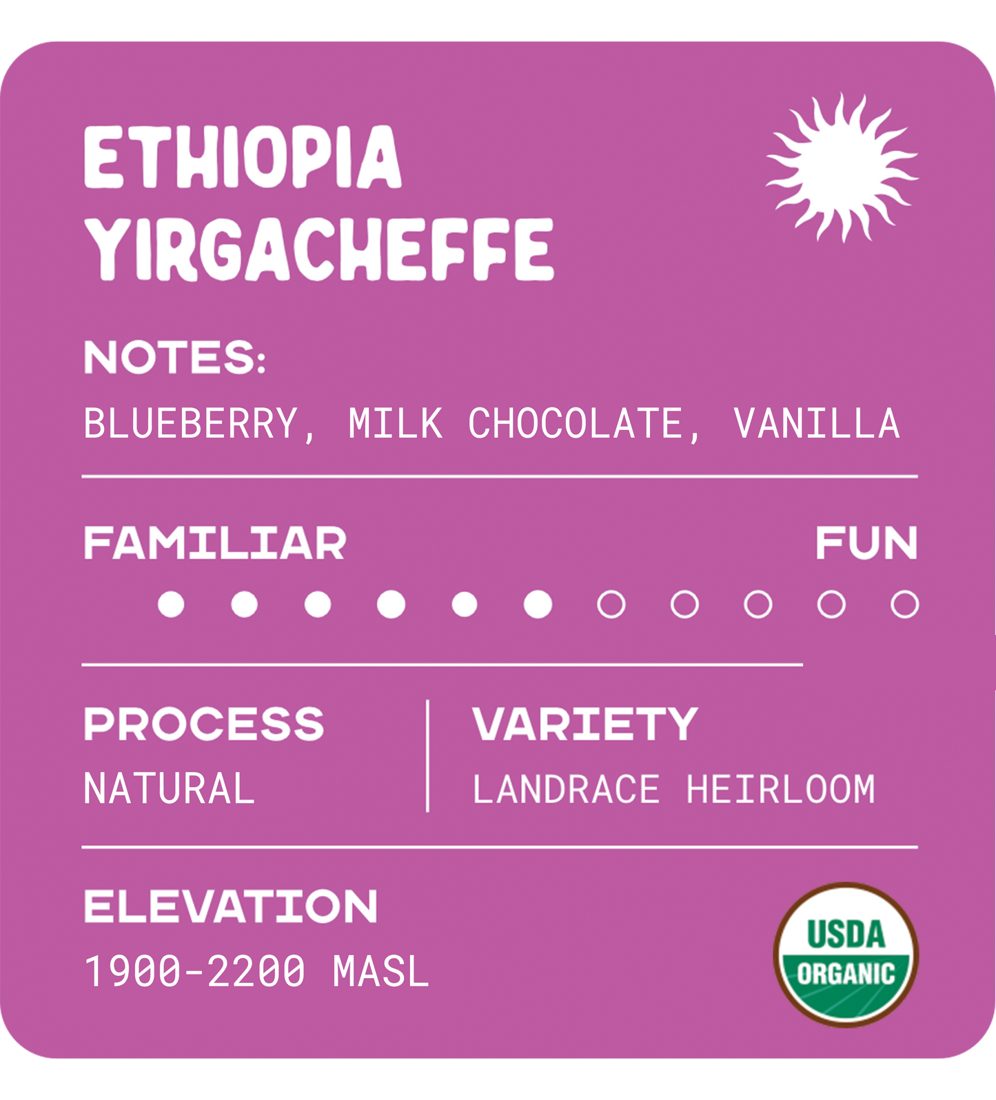 Ethiopia Yirgacheffe Natural
