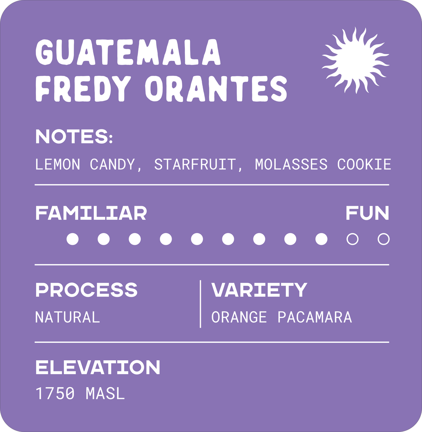 Guatemala Fredy Orantes Orange Pacamara