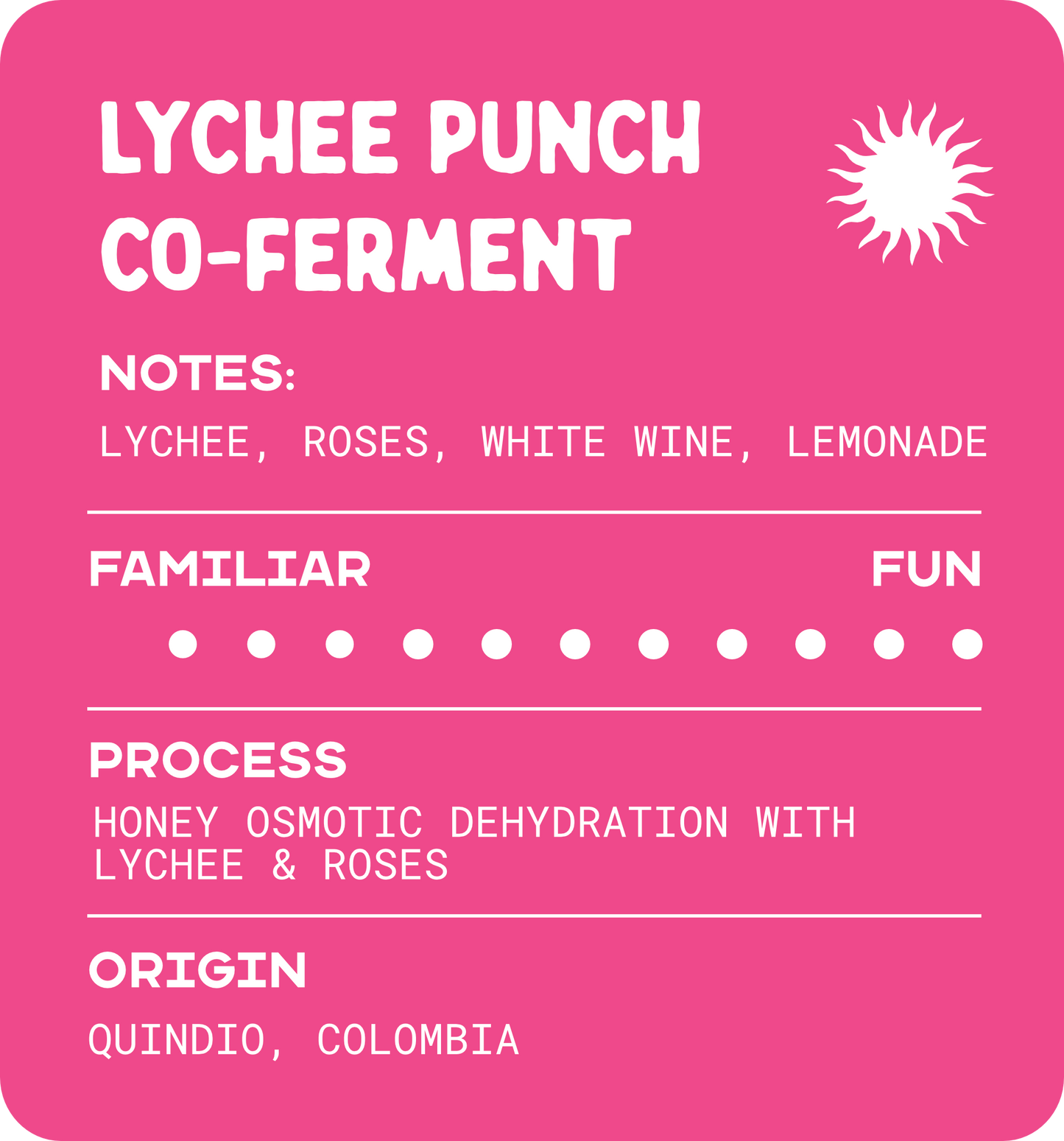 "Lychee Punch" Honey Co-ferment with Lychee and Roses